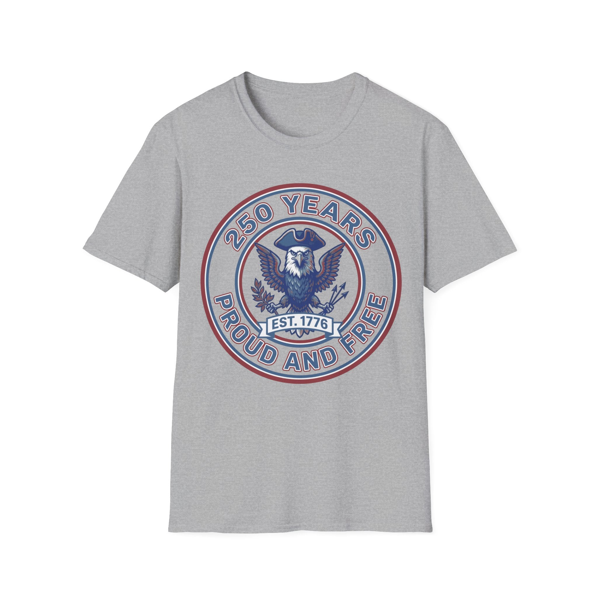 America 250 T-Shirt | 250 Years Proud and Free Est 1776 Eagle Tee