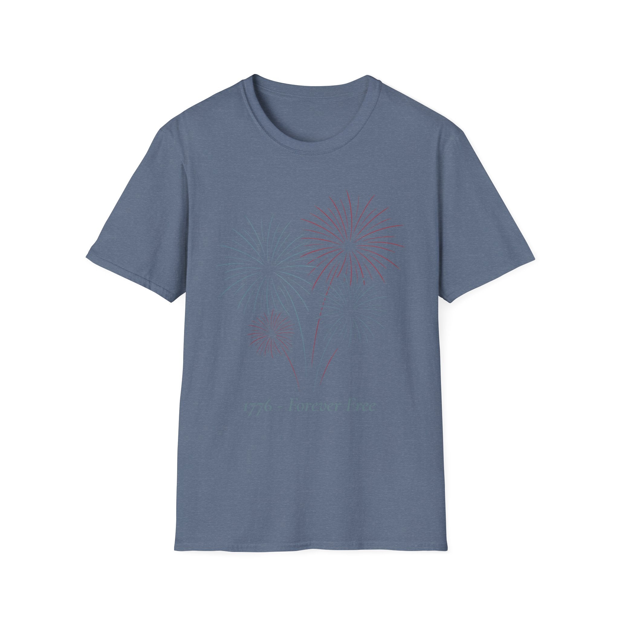 1776 Forever Free T-Shirt | Patriotic Fireworks 4th of July Tee
