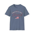 Proud To Call This Home T-Shirt | Classic American Flag Patriotic Tee