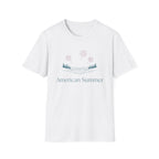 American Summer Minimalist Lake Fireworks T-Shirt