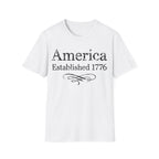 America Established 1776 Vintage Elegant Flourish T-Shirt