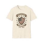 America 250 Years of Independence 1776-2026 Vintage Flag Shield T-Shirt
