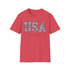 Floral USA Est 1776 T-Shirt | Cute Botanical Patriotic Tee
