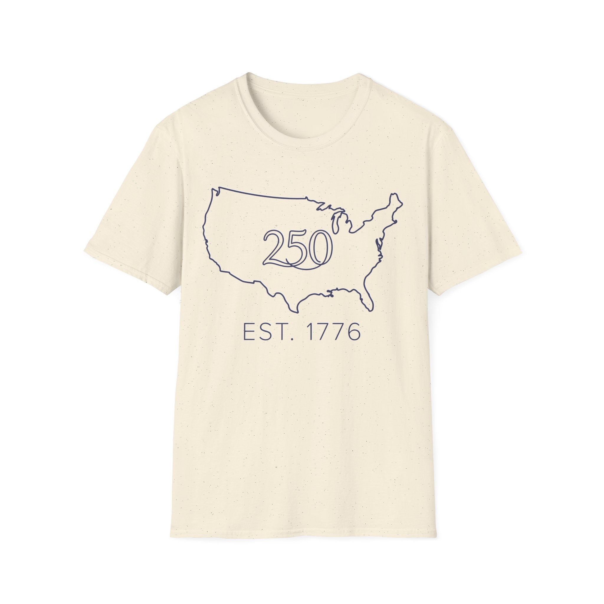 Minimalist USA Map: Est. 1776 250th Anniversary T-Shirt