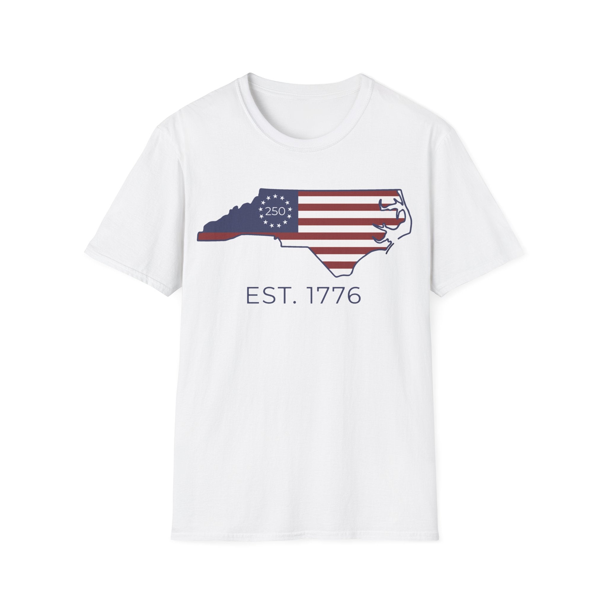 North Carolina America 250 Betsy Ross Flag T-Shirt | NC 1776 Tee