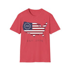 Est. 1776 USA Map: 250th Anniversary Flag T-Shirt