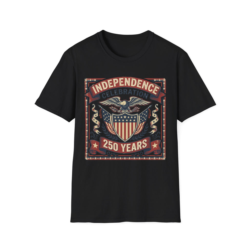 Vintage "Independence Celebration 250 Years" Eagle & Shield T-Shirt