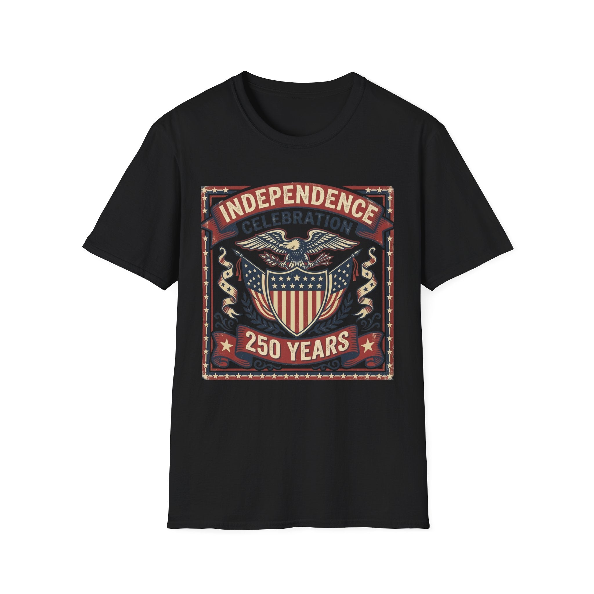 Vintage "Independence Celebration 250 Years" Eagle & Shield T-Shirt