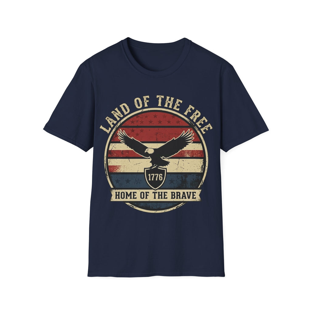 Land of the Free Home of the Brave Shirt | Vintage 1776 Eagle Tee