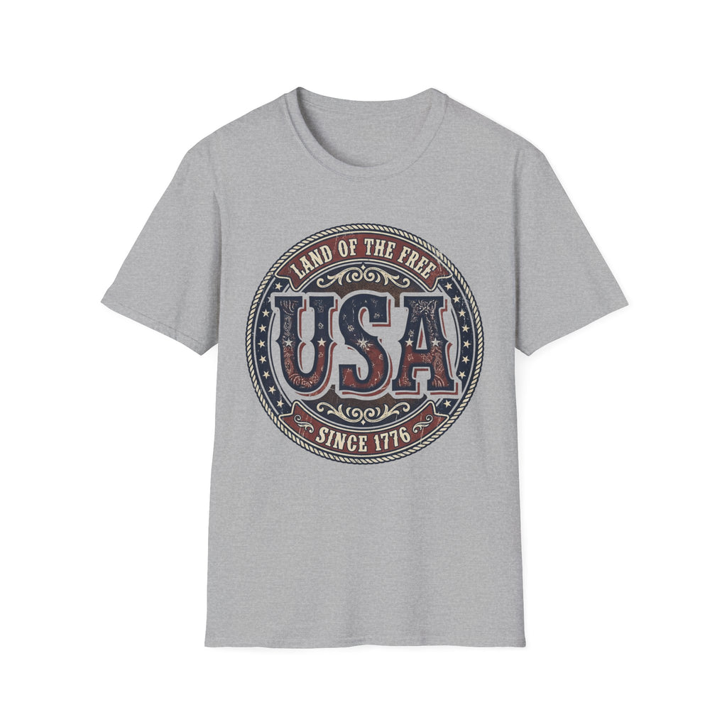 Vintage Western USA Land of the Free T-Shirt | Country Patriotic Tee