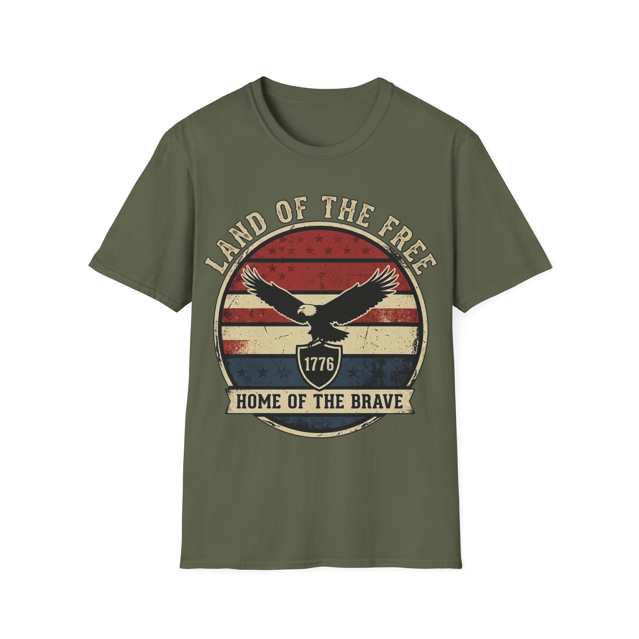 Land of the Free Home of the Brave Shirt | Vintage 1776 Eagle Tee
